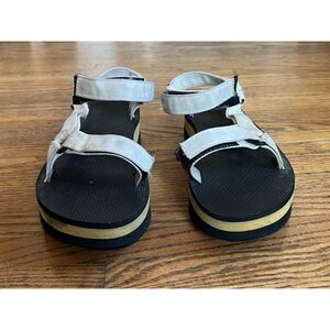 TEVA White Platform Strappy Sandals Shoes Women's Size 40.5